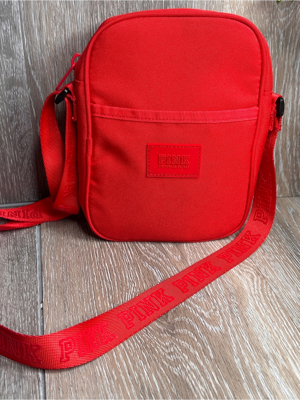 PINK Victoria's Secret Red Crossbody Bag Adjustable Strap Mini Shoulder Bag - Picture 1 of 6